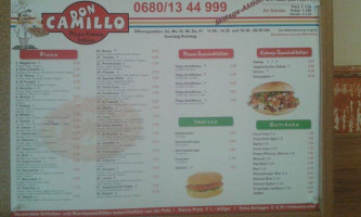 Don Camillo menu