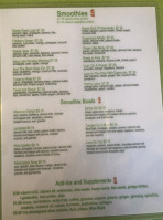 Squeeze Juicery menu