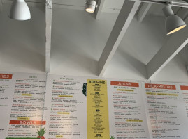 Juiceland The Heights menu