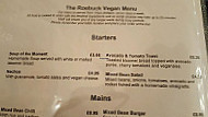 The Roebuck menu