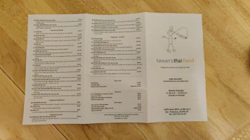 Tawan's Thai Food menu