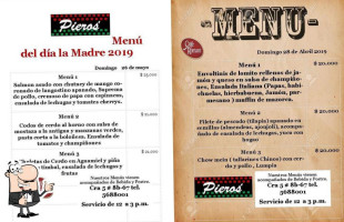 Pieros Pizza Pamplona menu