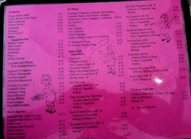 Chada Thai menu