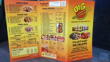 Big Chopsticks menu