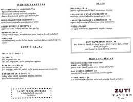 Zut! On Fourth menu