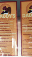 Daddy’s Chicken Shack menu