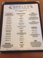 Sea Shells Seafood Express menu