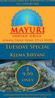 Mayuri Indian Grill menu