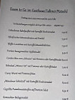 Gasthof Falkner menu