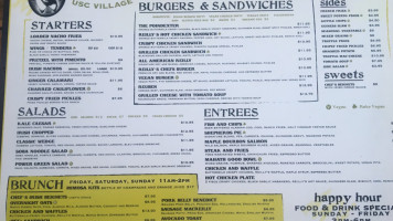 Rock Reilly's Usc Village Restaurant Bar Dine In Outdoor Dining menu