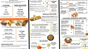 Sunrise Subs Grill menu