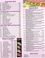 Wasabi menu