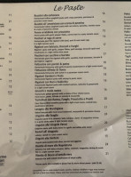 La Strega Cucina Italiana menu