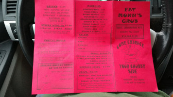 Fat Monn's Grub menu