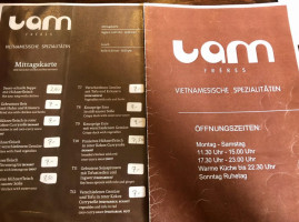 Lam Frères menu