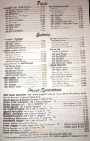 Tony's Place Inc menu