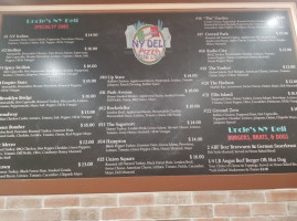 Uncle's Ny Deli, Pizza, Pasta Subs menu