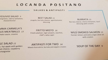 Locanda Positano menu