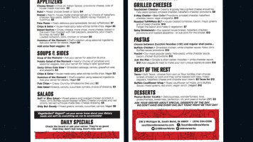 South Bend Brew Werks menu