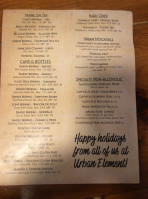 Urban Element Farm Fresh Eatery Pub menu