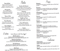 The Village Kitchen menu