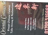 Oriental Cottage And Take Away menu