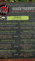 Sushi Tigers menu