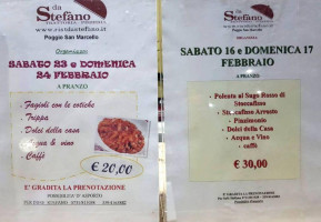 Pizzeria Da Stefano menu