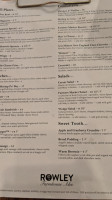 Rowley Farmhouse Ales menu