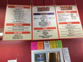 Taco Factory menu