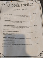 Boneyard Beer menu