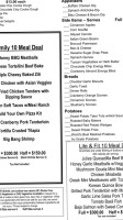 Social Suppers Prairie Village menu