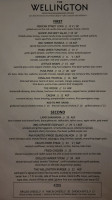 The Wellington, Neighborhood Eatery menu