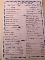 Restautante La Mezquita menu