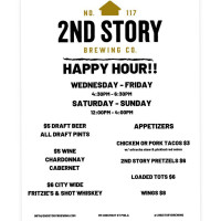 2nd Story Brewing Company menu