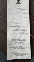 Limericks Tavern menu