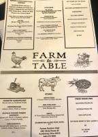 The Farmer Butcher Chef Bistro menu