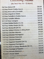 Rosario's Deli menu