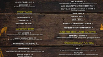 Project Bbq menu