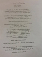 Weldon's Meat Market menu