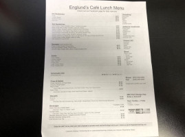 Englund's Catering menu