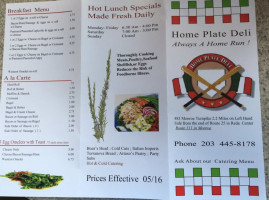 Home Plate Deli menu