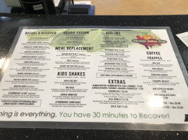 Straws Juice menu