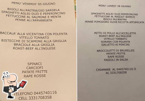 Trattoria Mille Pini menu