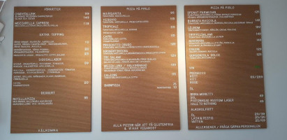 Pirlo Pizza menu