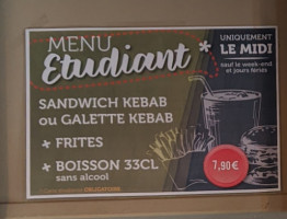 Le Serhat menu