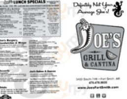 Joe's Grill Cantina menu