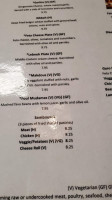 Oasis Lebanese Cuisine menu