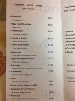 Italian Cuisine menu