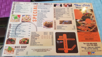 Thai Chili House menu